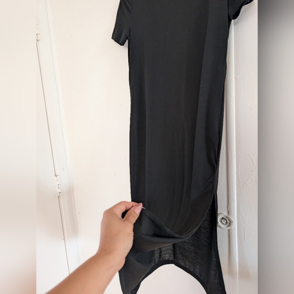SHEIN T-shirt Black Midi Dress - Picture 3 of 9